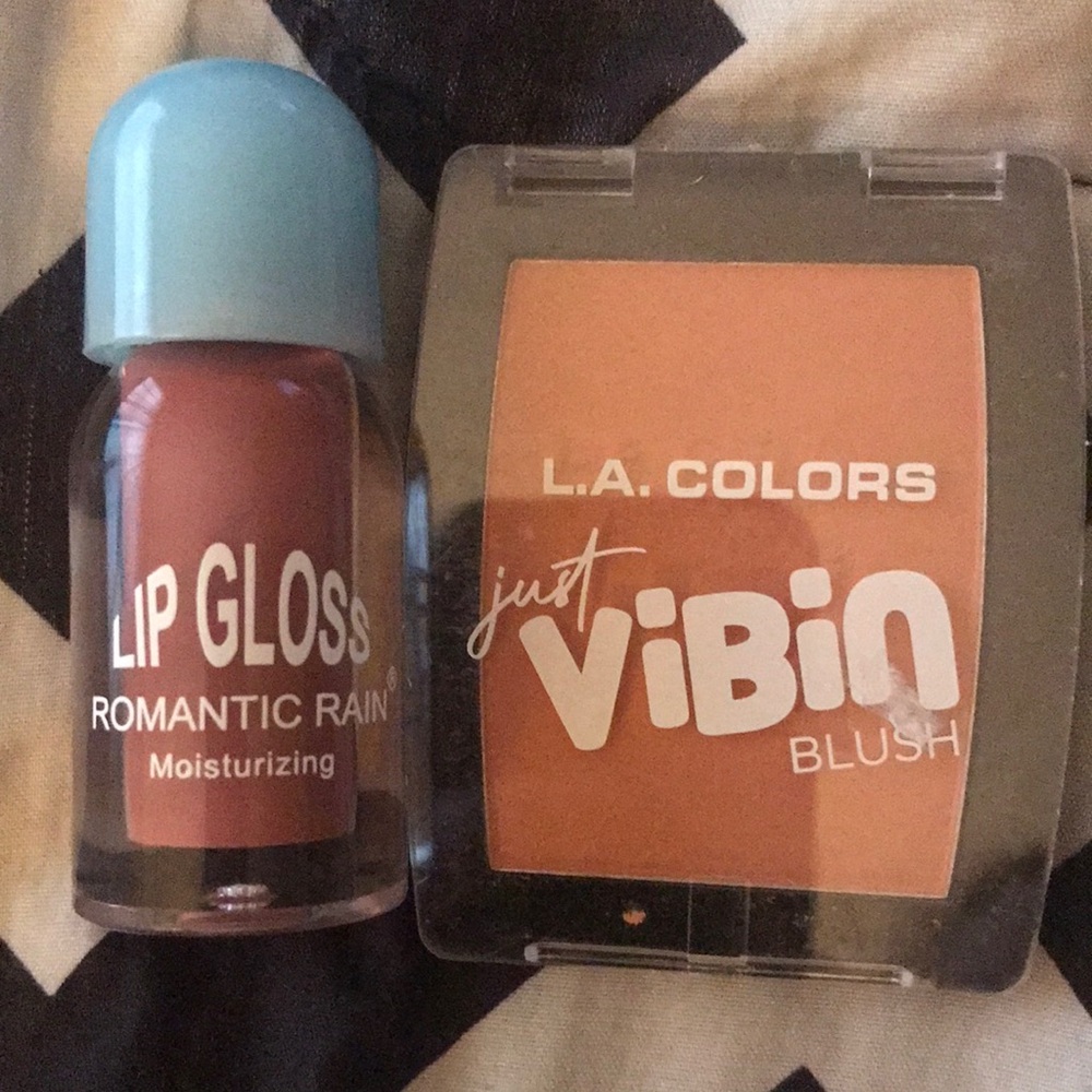 L.A. COLORS Just Vibin Blush and Lip Gloss